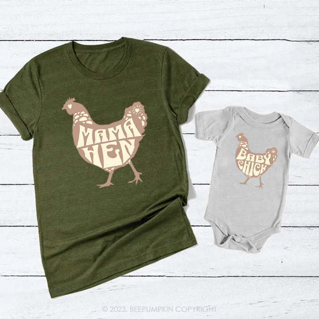 Mama And Mini Chicken T-Shirts For Mom&Me