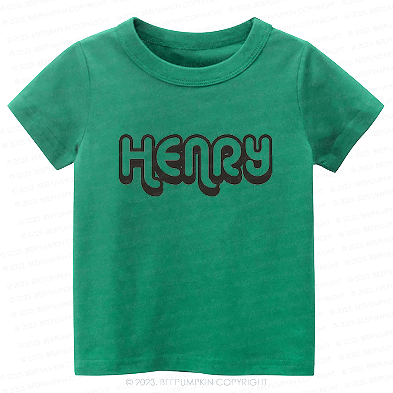 Retro Custom Name Toddler Shirt - Personalized Natural Kids Tees