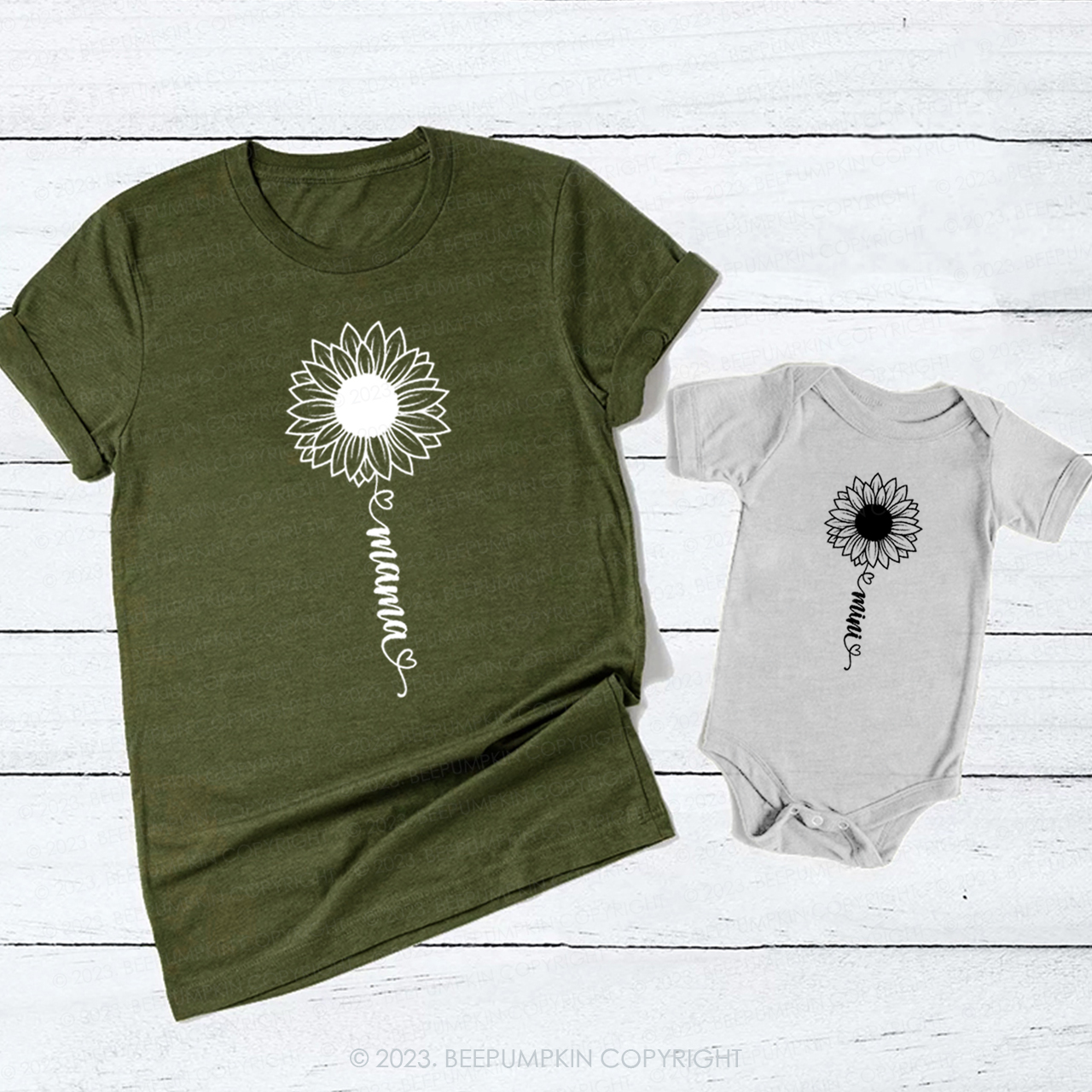 Sunflower Mama Mini T-Shirts For Mom&Me