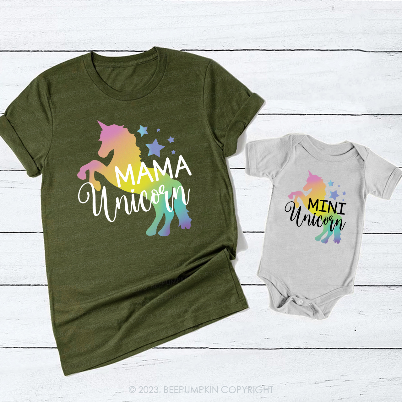 Mini Mama Unicorn T-Shirts For Mom&Me