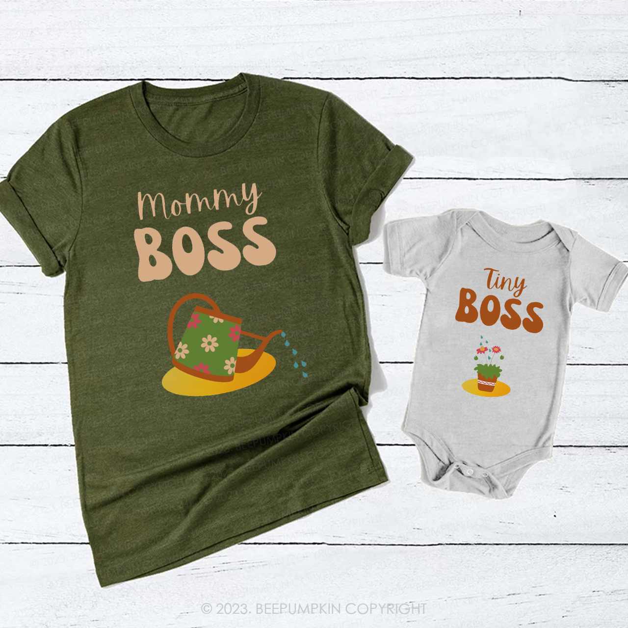 Mom Boss Tiny Boss T-Shirts For Mom&Me