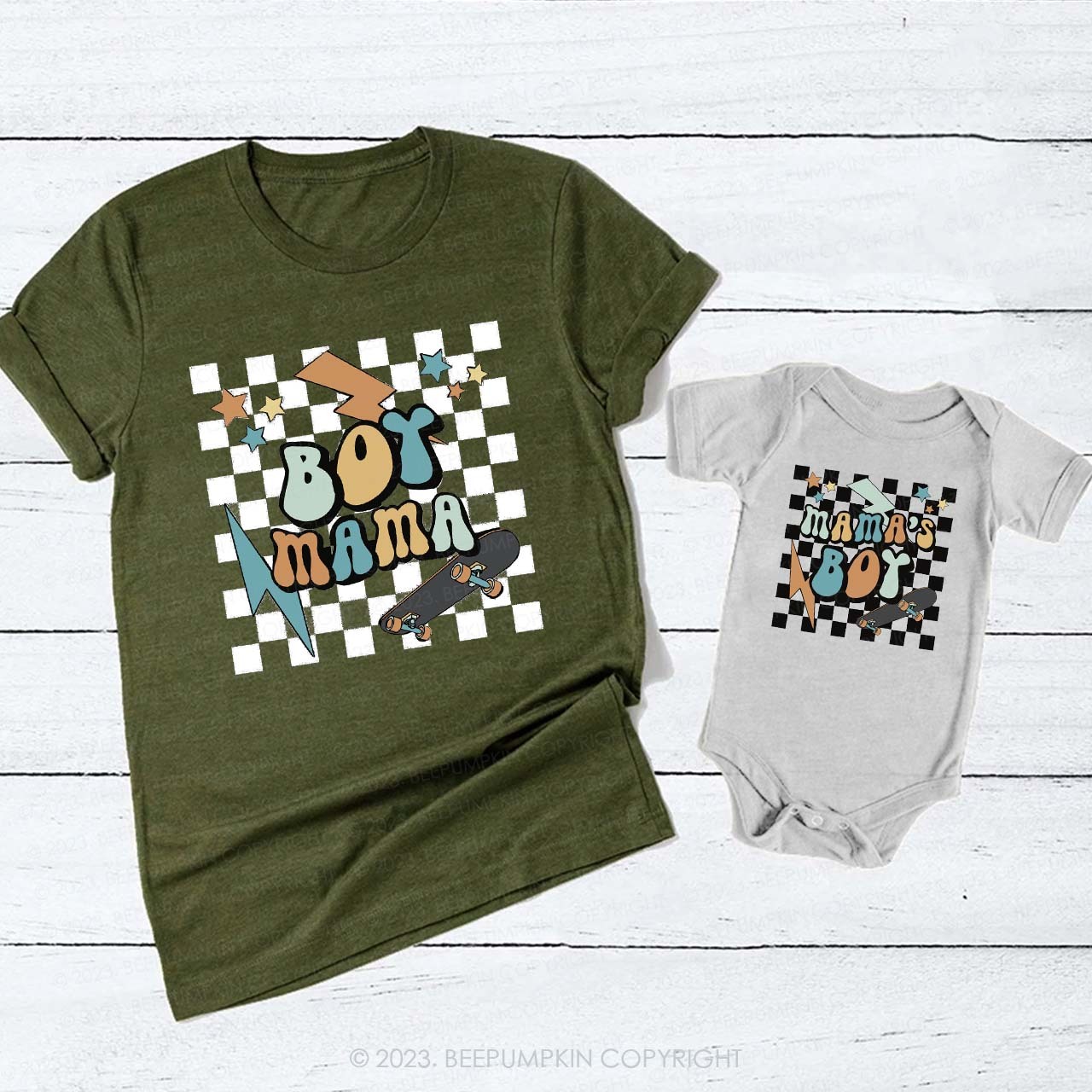 Mama's Boy And Boy Mama T-Shirts For Mom&Me