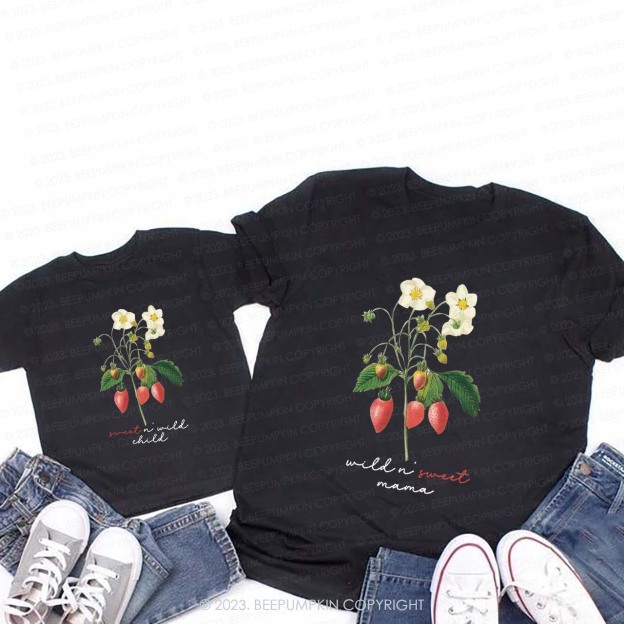 Strawberry Sweet N Wild T-Shirts For Mom&Me