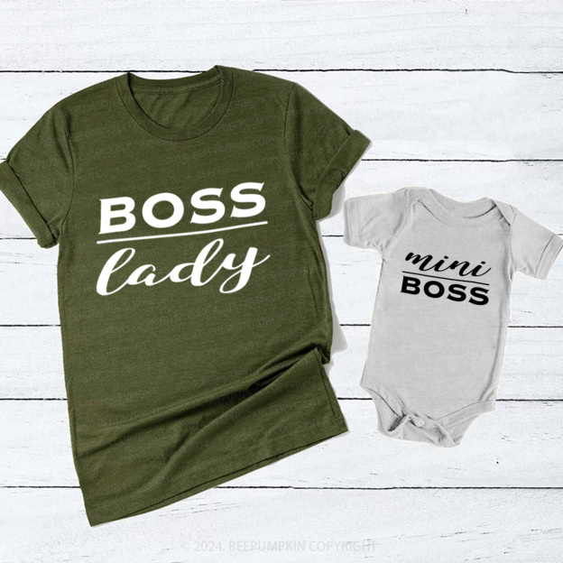 Boss Lady  Mini T-Shirts For Mom&Me