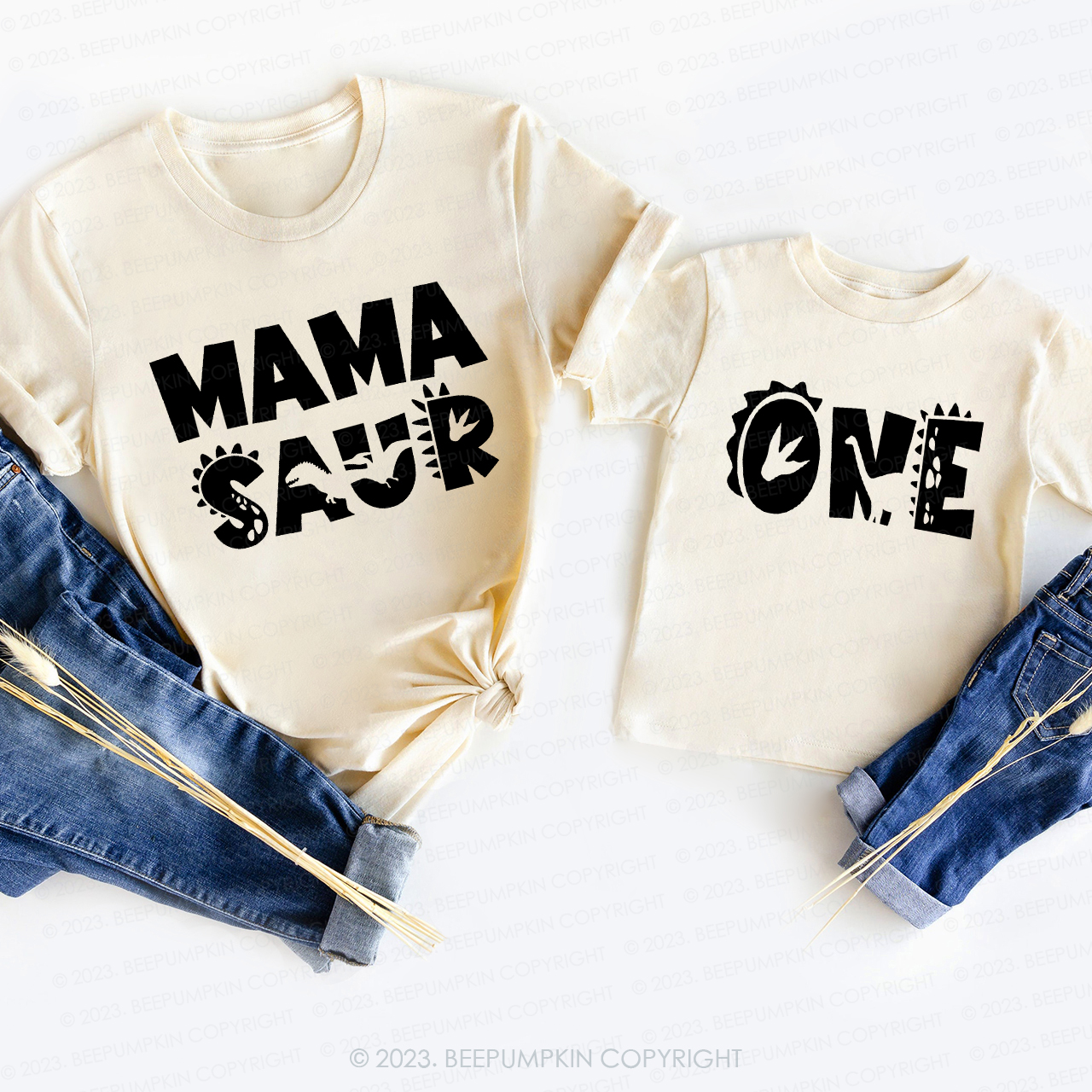 Mamasaurus Babysaurus T-Shirts For Mom&Me