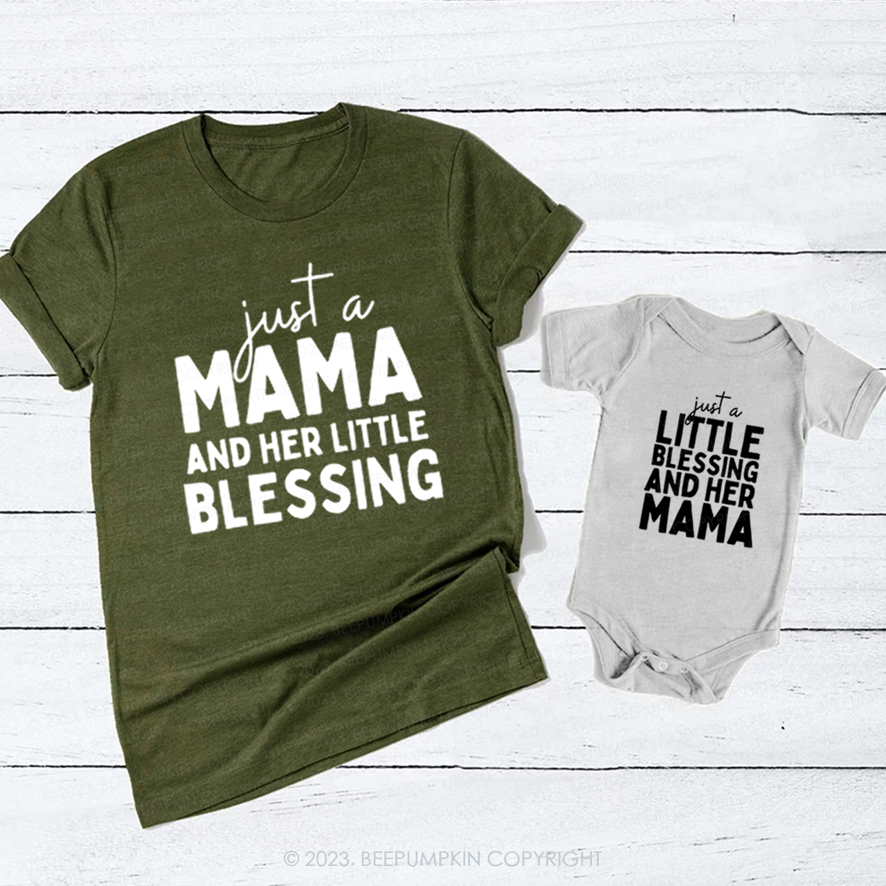 Just A Mama And Little Blessings T-Shirts For Mom&Me