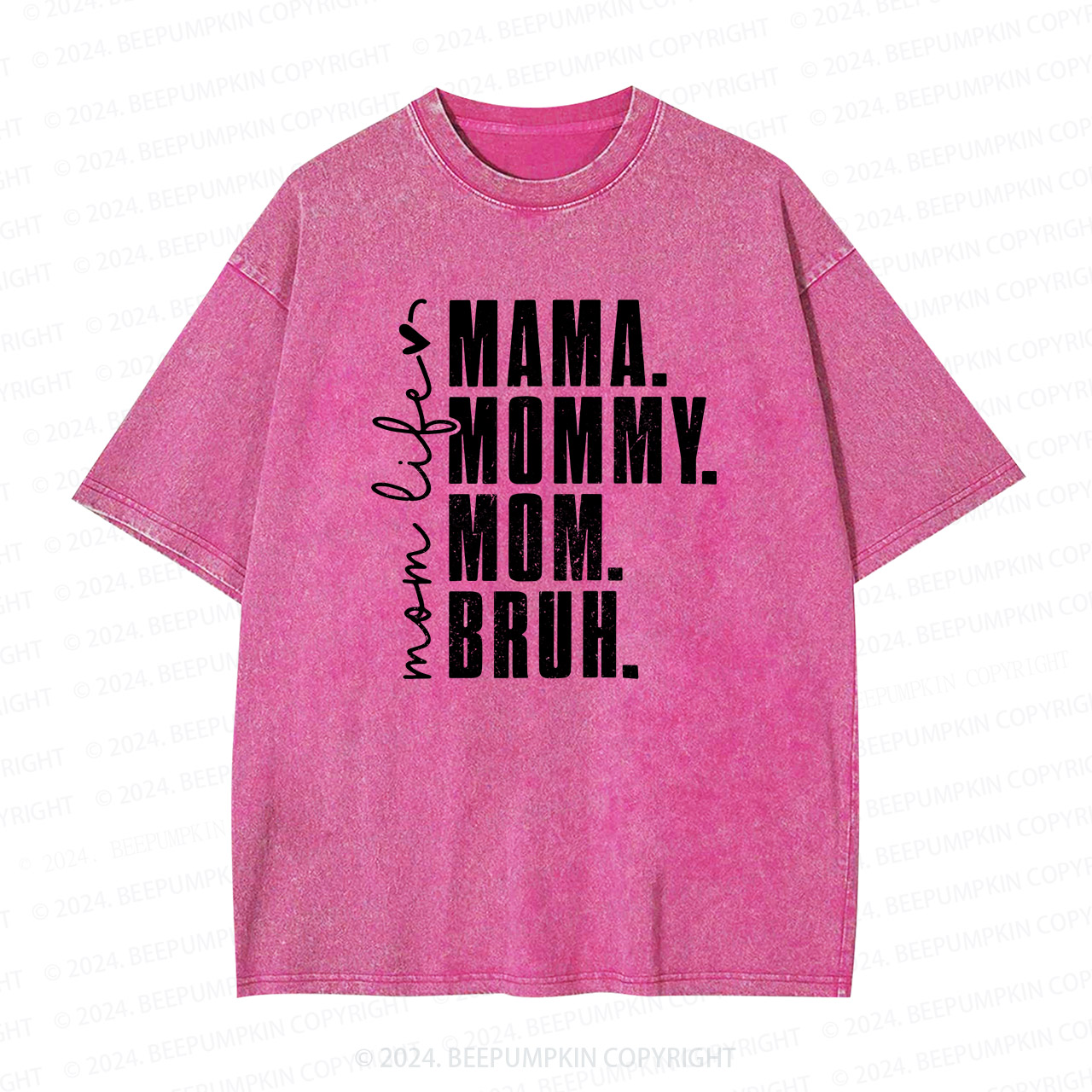 Funny Mama Mommy Mom Bruh Mama Washed T-Shirts 
