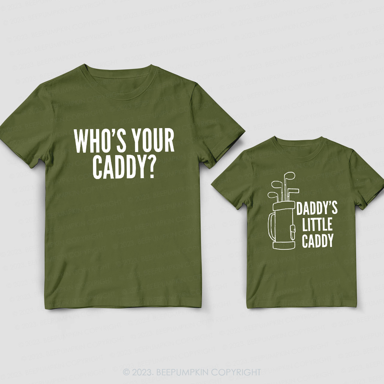 Who's Your Caddy Daddy And Me Matching Shirt