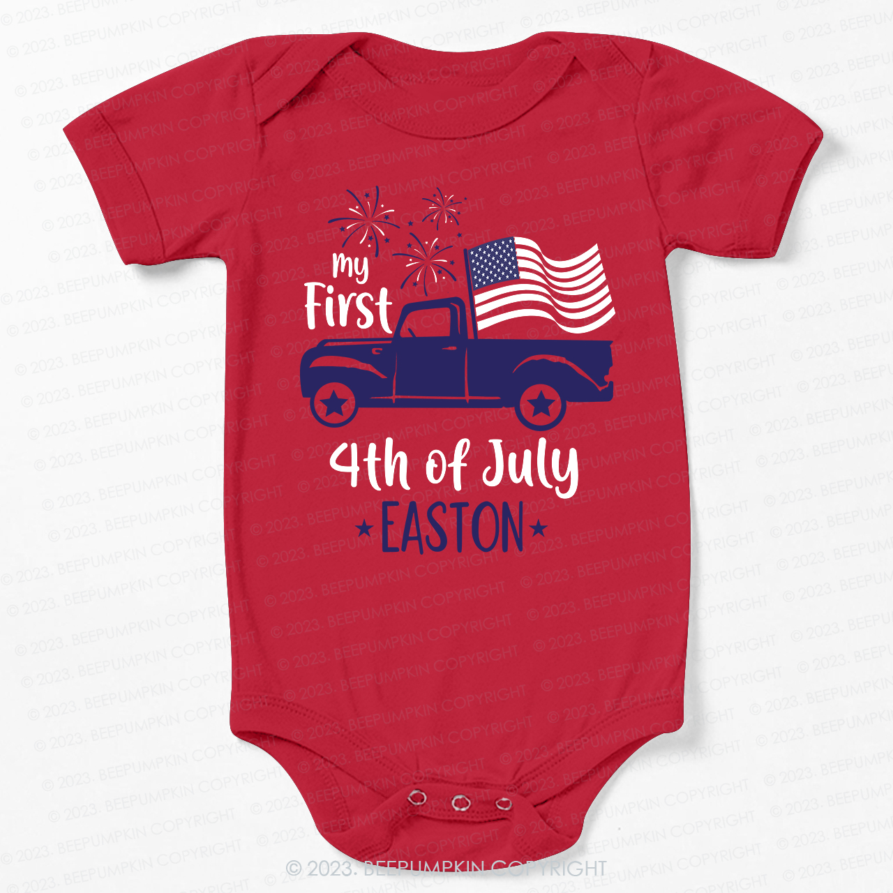 Personalized Baby's First 4th Of July Bodysuit For Baby