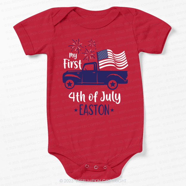 Personalized Baby's First 4th Of July Bodysuit For Baby