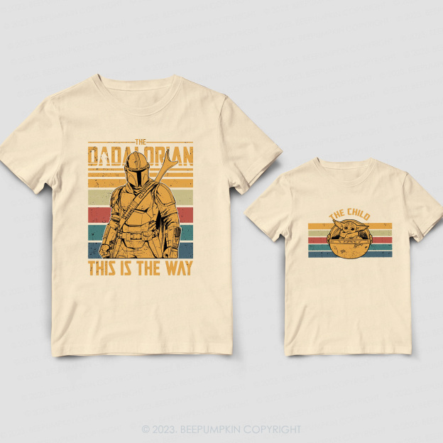 Cool Color Stripes Daddy And Me Matching Shirt