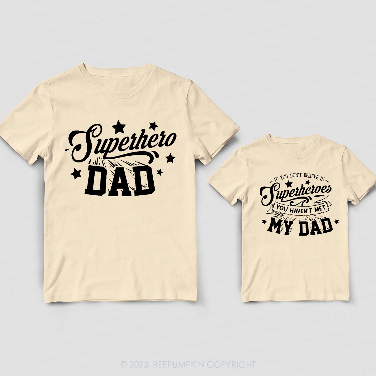 Funny Super Hero Dad Daddy And Me Matching Shirt