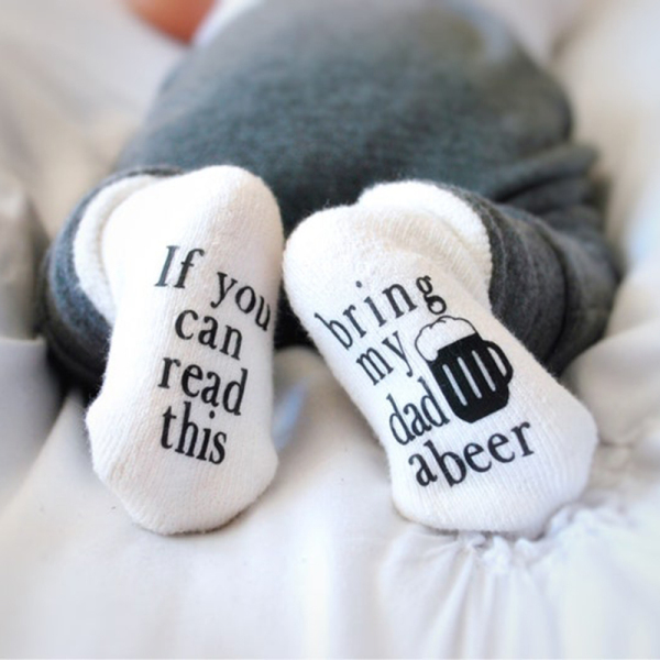 Image of If You Can Read This Baby Socks, Beer Gifts For Dad