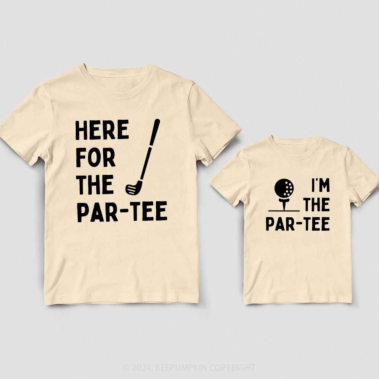 Here For The Par-Tee  Daddy And Me Matching Shirt