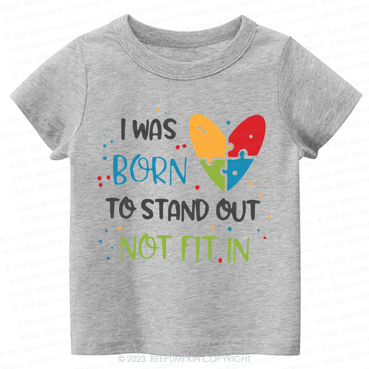 Autism Awarenes I Was Born To Kids Shirt