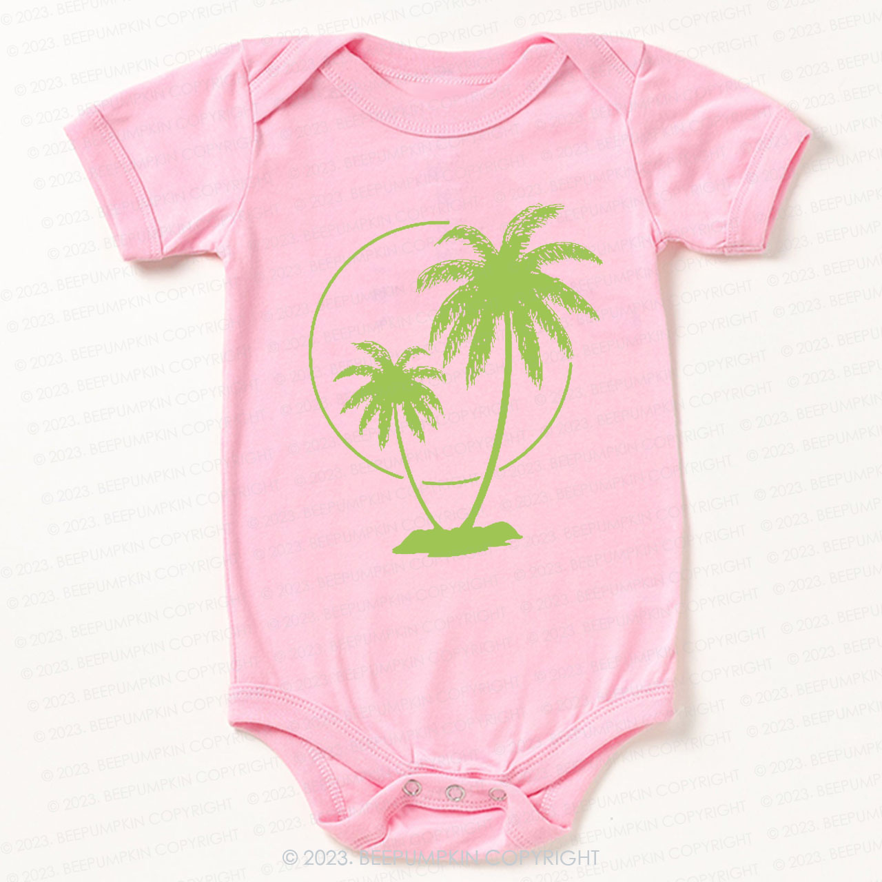 Palm Trees With Sun Bodysuit For Baby 