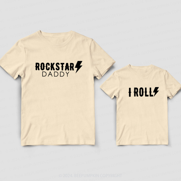 Rockstar Rock 'n Roll Daddy And Me Matching Shirt
