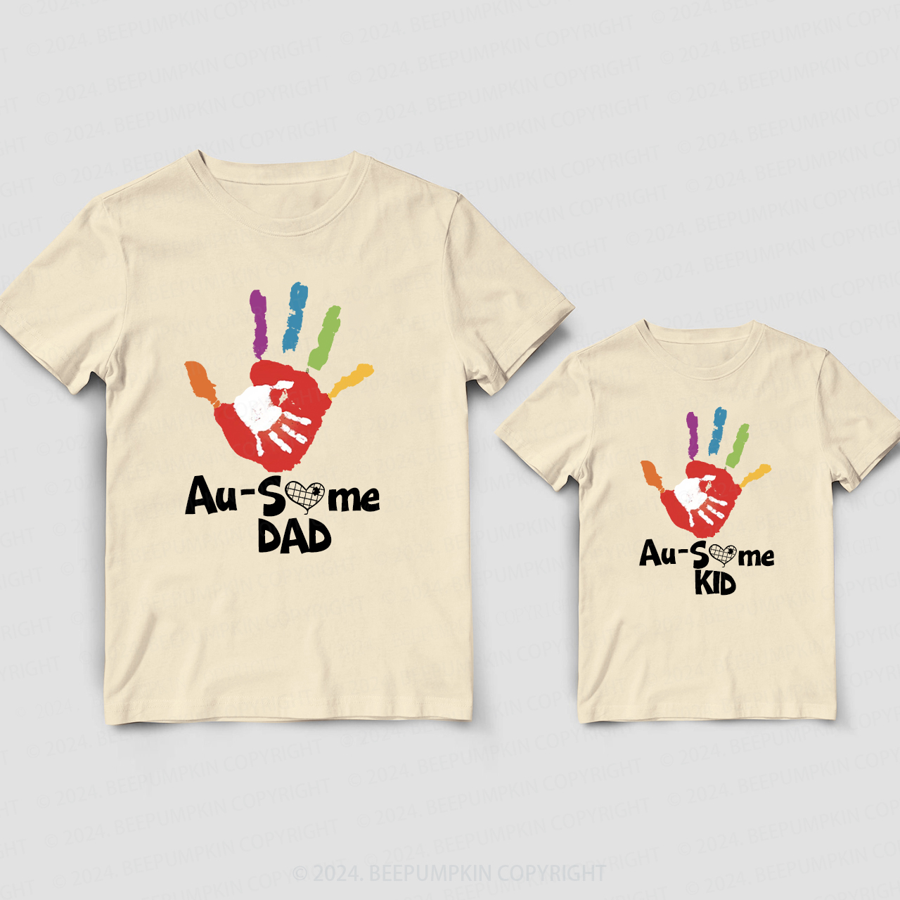 Au-Some utism Daddy And Me Matching Shirt