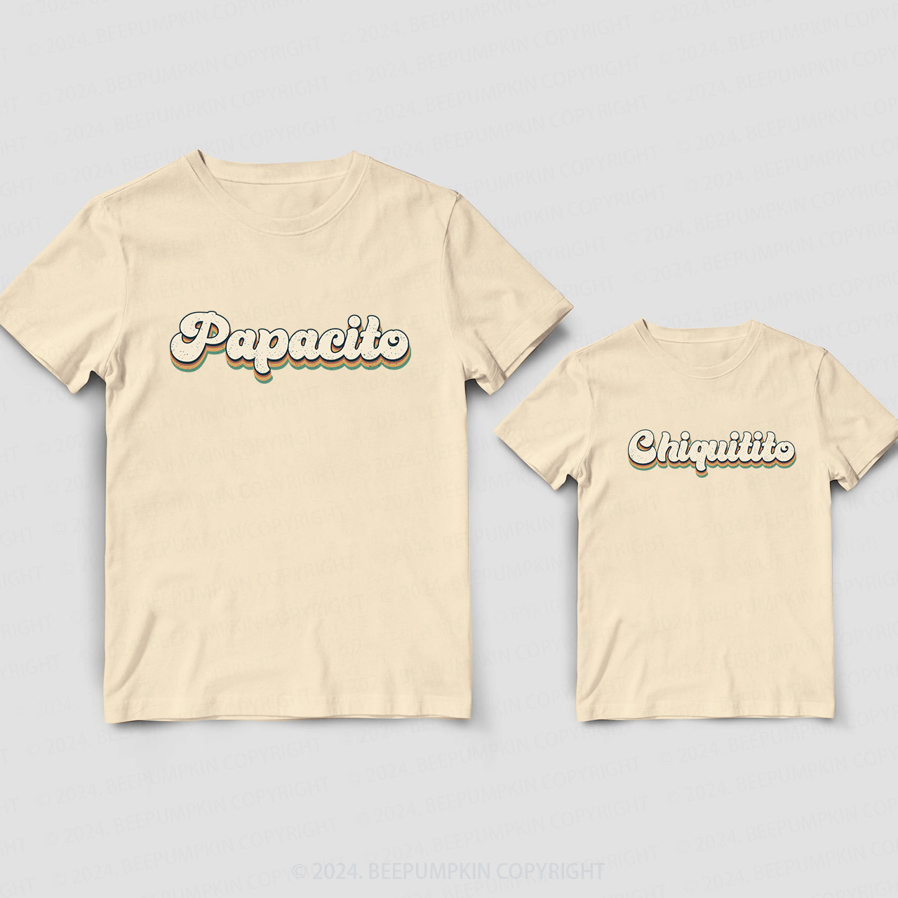 Papacito Chiquitito Daddy And Me Matching Shirt