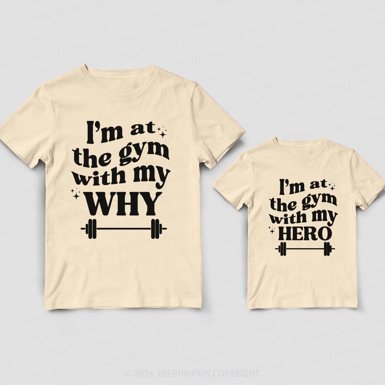 I'm At The Gym With My Daddy And Me Matching Shirt