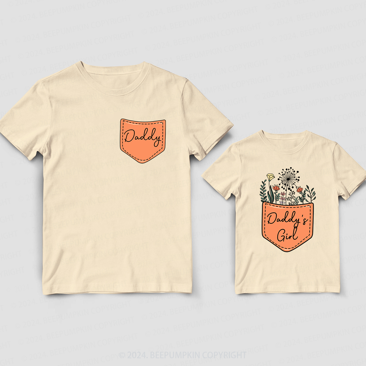 Daddy & Daddy's Girl Flowers Matching Dad and me Shirt