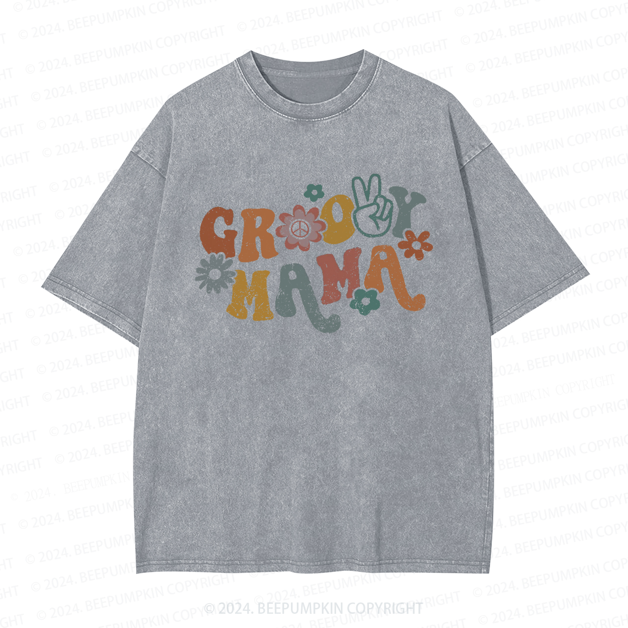 Groovy Mama Colors Mama Washed T-Shirts 