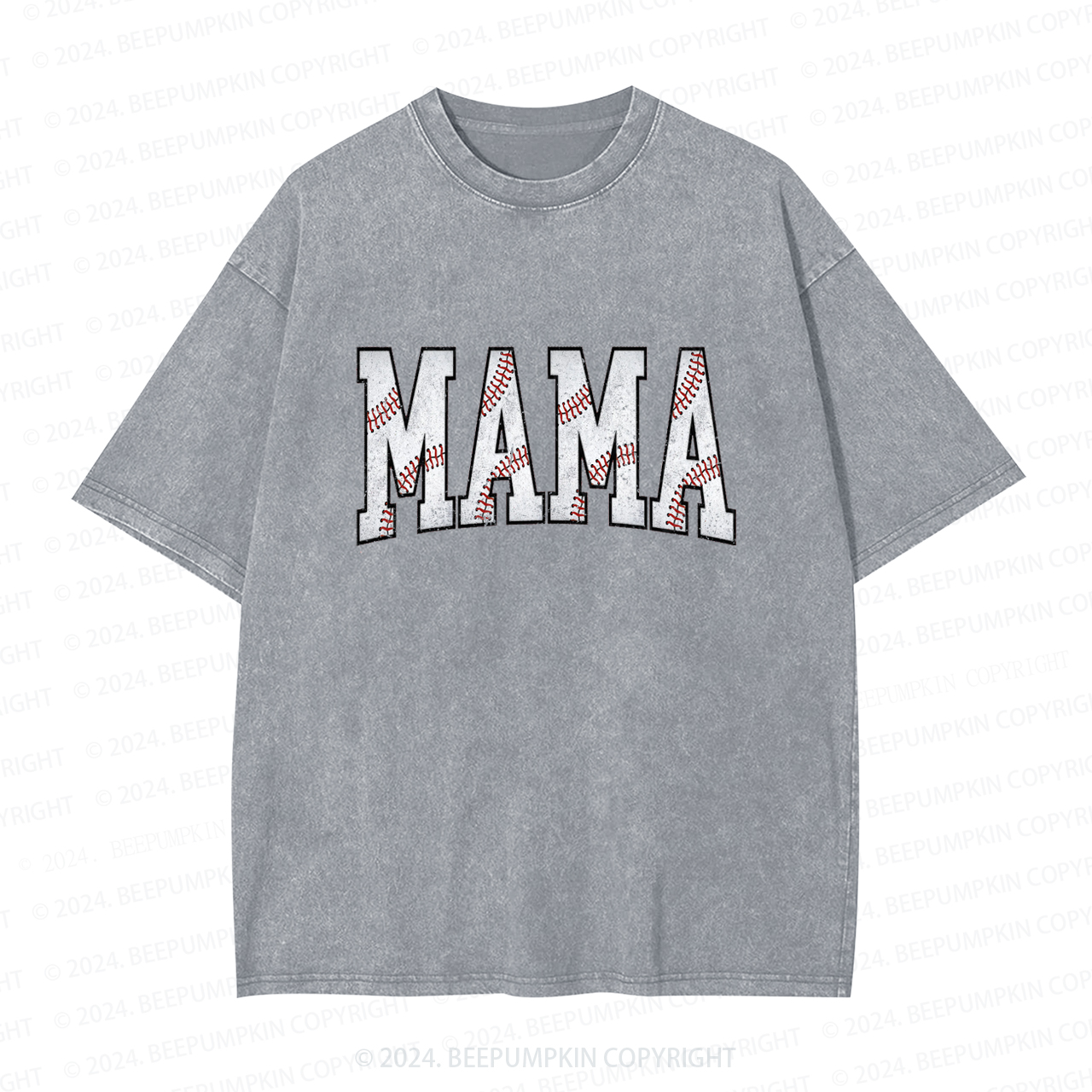 Cute Baseball Mama Washed T-Shirts 
