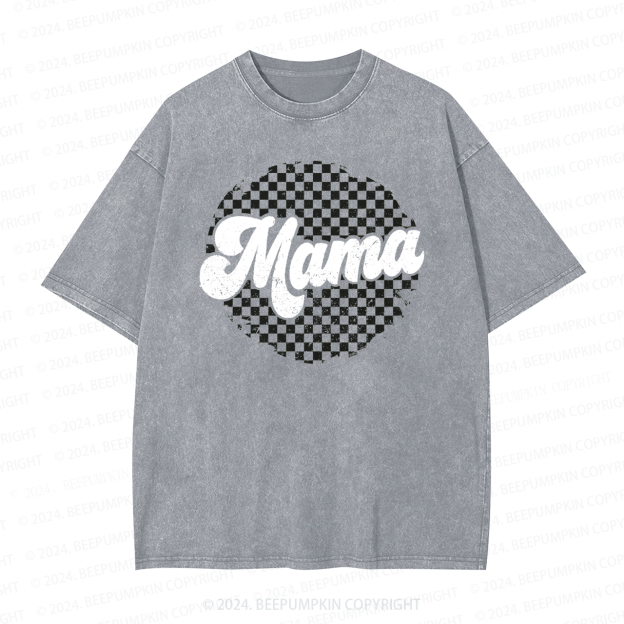 New Checkered Mama Washed T-Shirts 