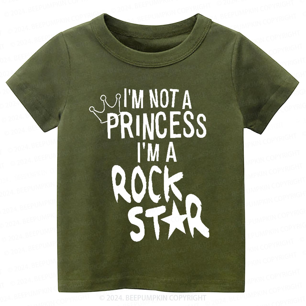I'm Not A Princess I'm A Rock Star Toddler&Kids Tees 8