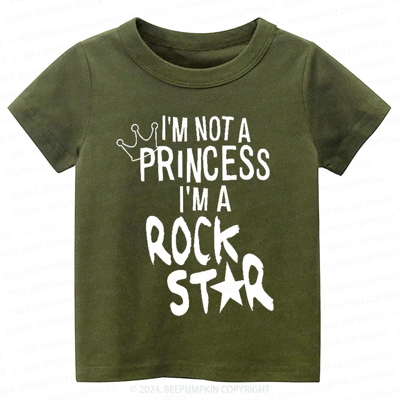 I'm Not A Princess I'm A Rock Star Toddler&Kids Tees 8