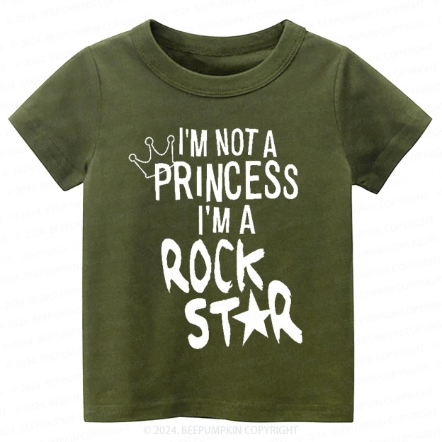 I'm Not A Princess I'm A Rock Star Toddler&Kids Tees 8