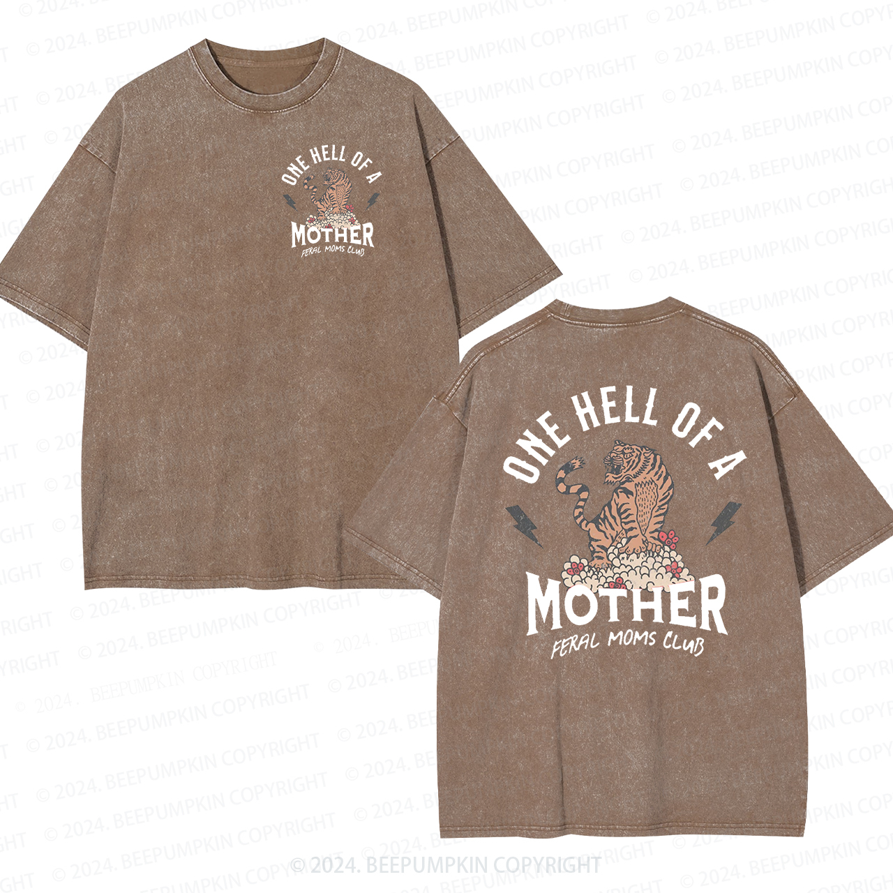 One Hell Of A Mother Trendy Mama Washed Tees