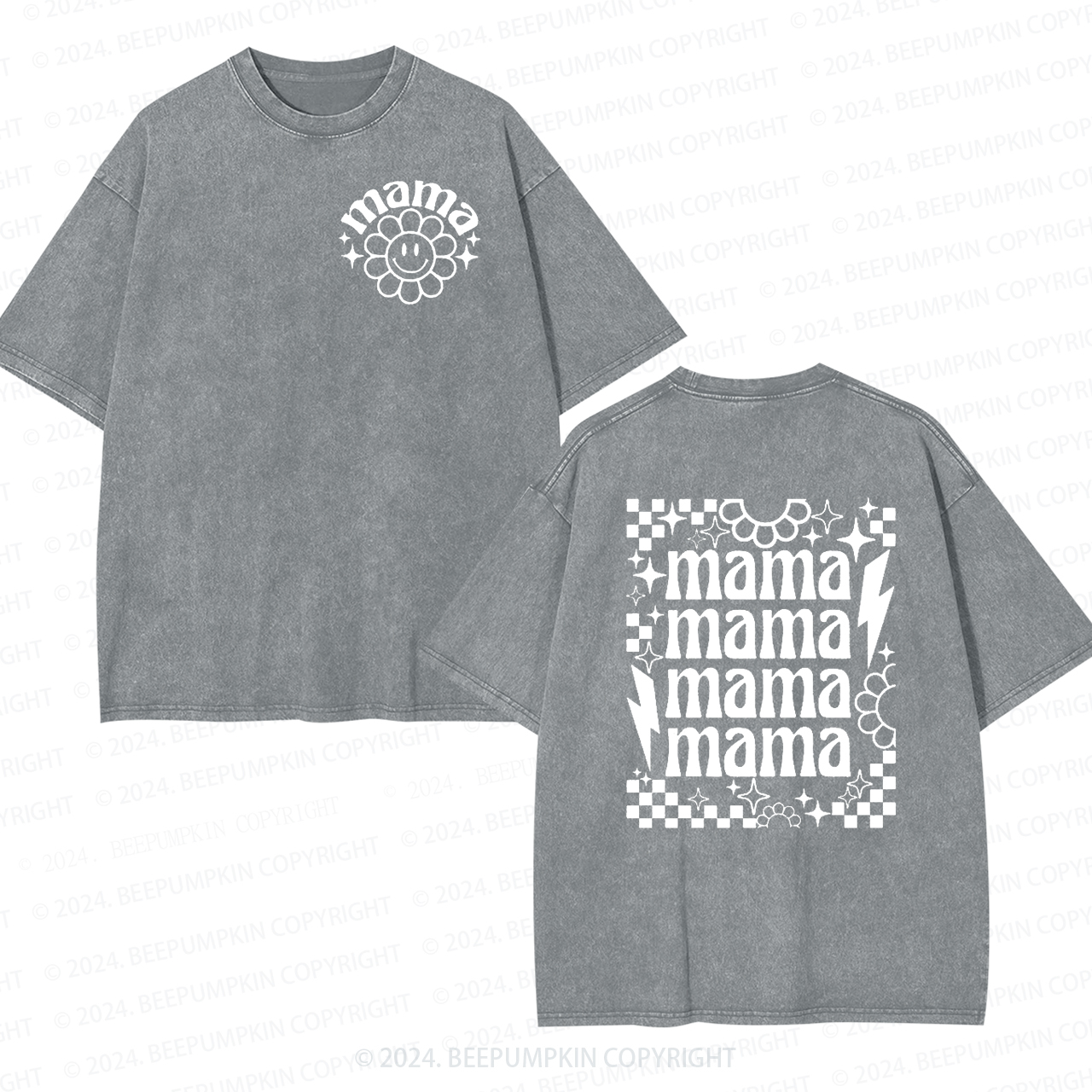 Retro Mama Sunflower Mama Washed Tees