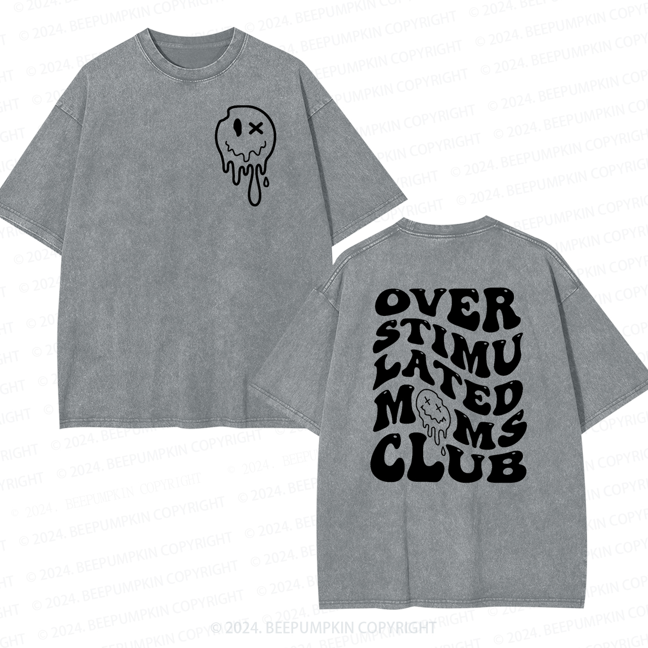 Overstimulated Moms Club Mama Washed Tees