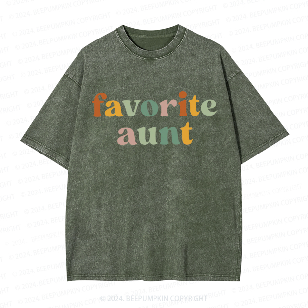 Favorite Aunt Gift Aunt Washed Tees