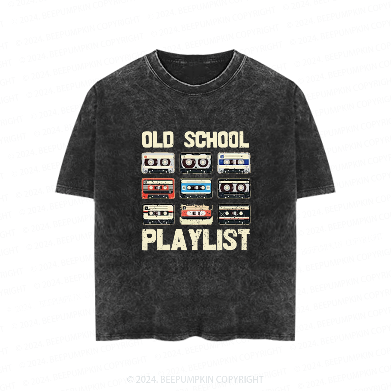 Old School Playlist Toddler&Kids Washed Tees          
