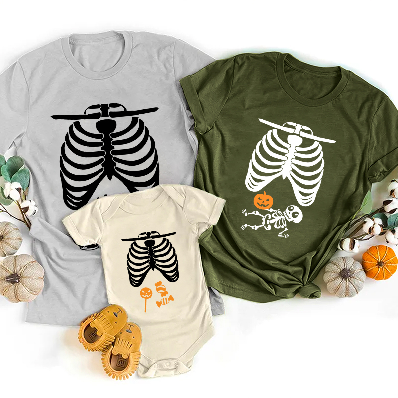 Halloween Skeleton Family Matching Shirt