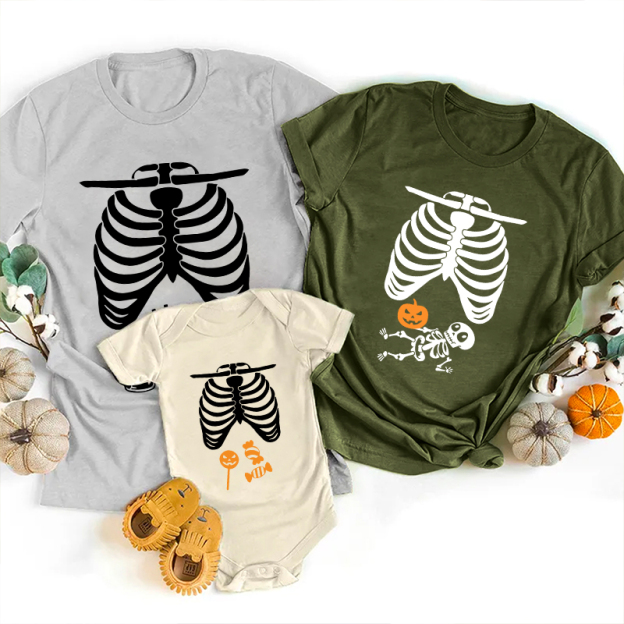 Halloween Skeleton Family Matching Shirt