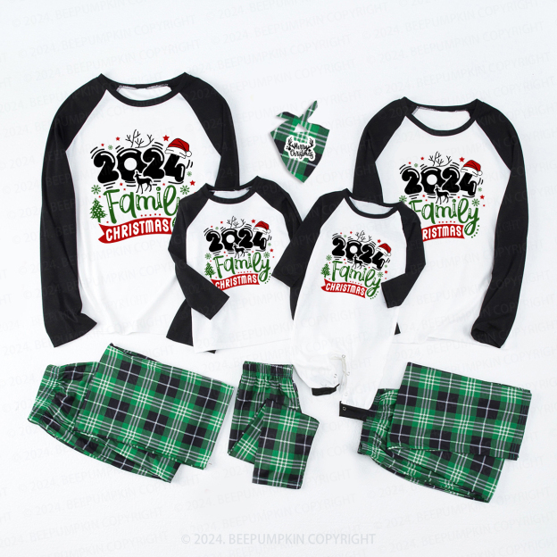 Christmas Hat With 2024 Family Matching Pajamas