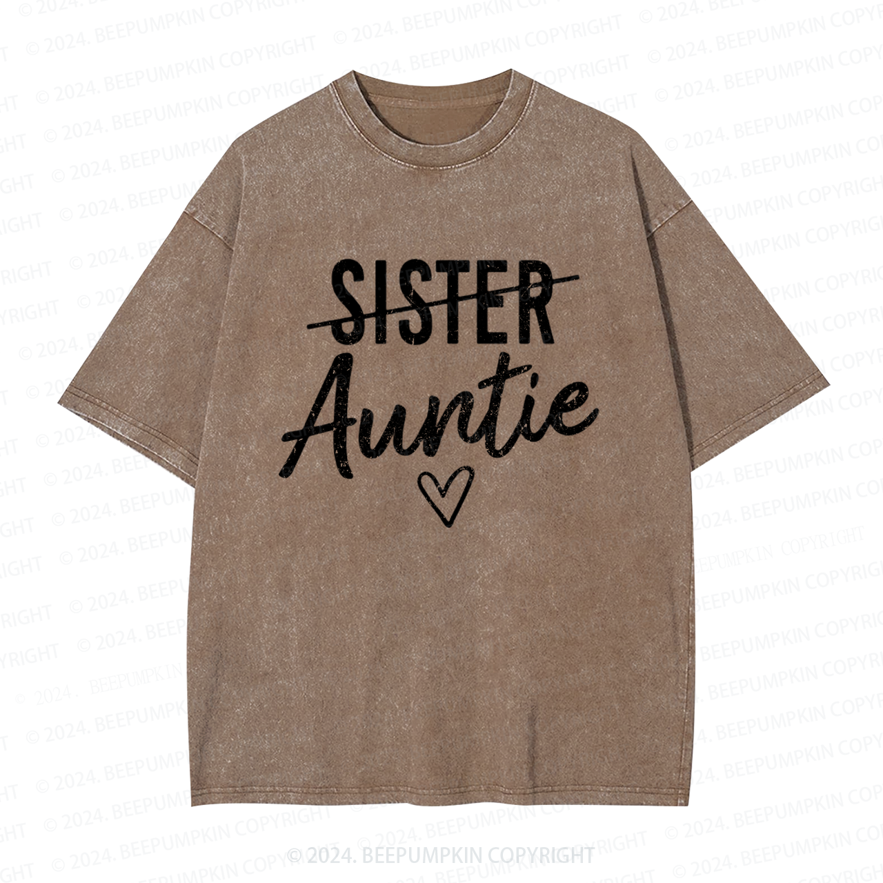 Not Sister But Auntie Funny Auntie Washed Tees