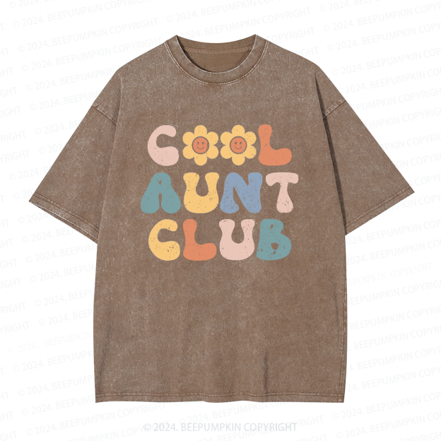 Cool Aunt Club Auntie Washed Tees