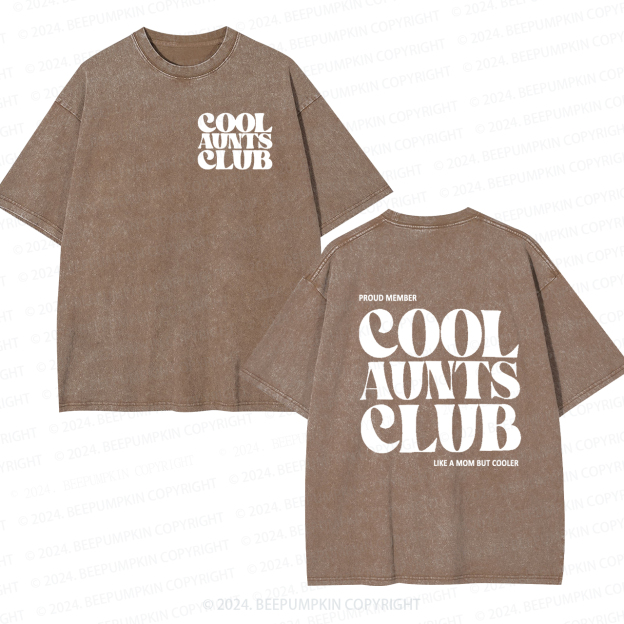 Future Cool Aunts Club Auntie Washed Tees