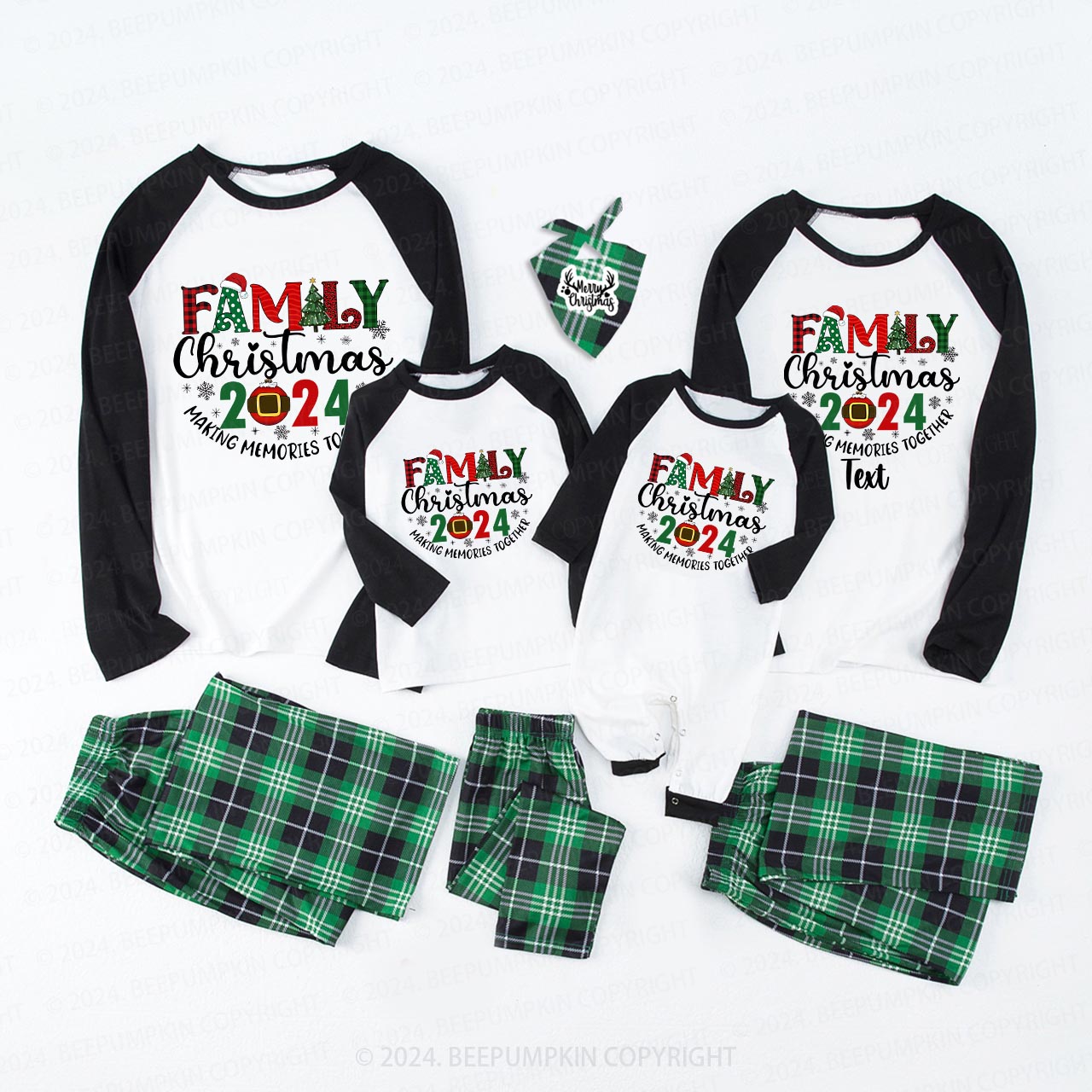 Family Christmas 2024 Making Memories Together Pajamas Beepumpkin