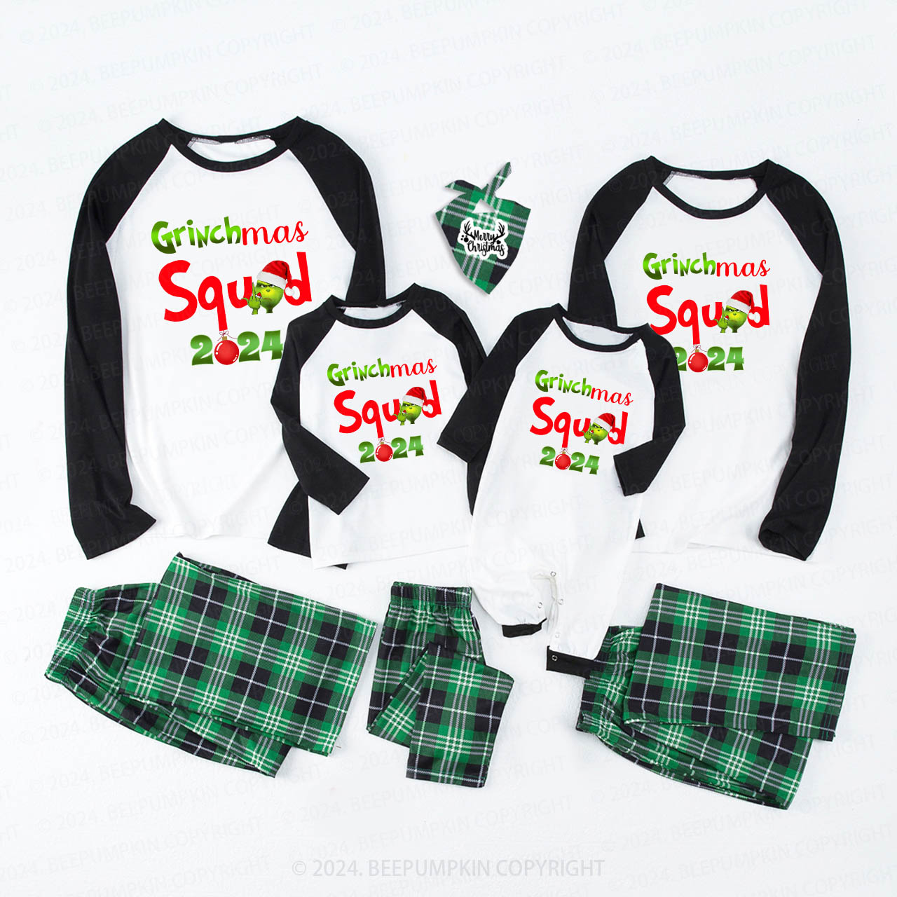 Grinchmas Squad 2024 Family Matching Pajamas Beepumpkin