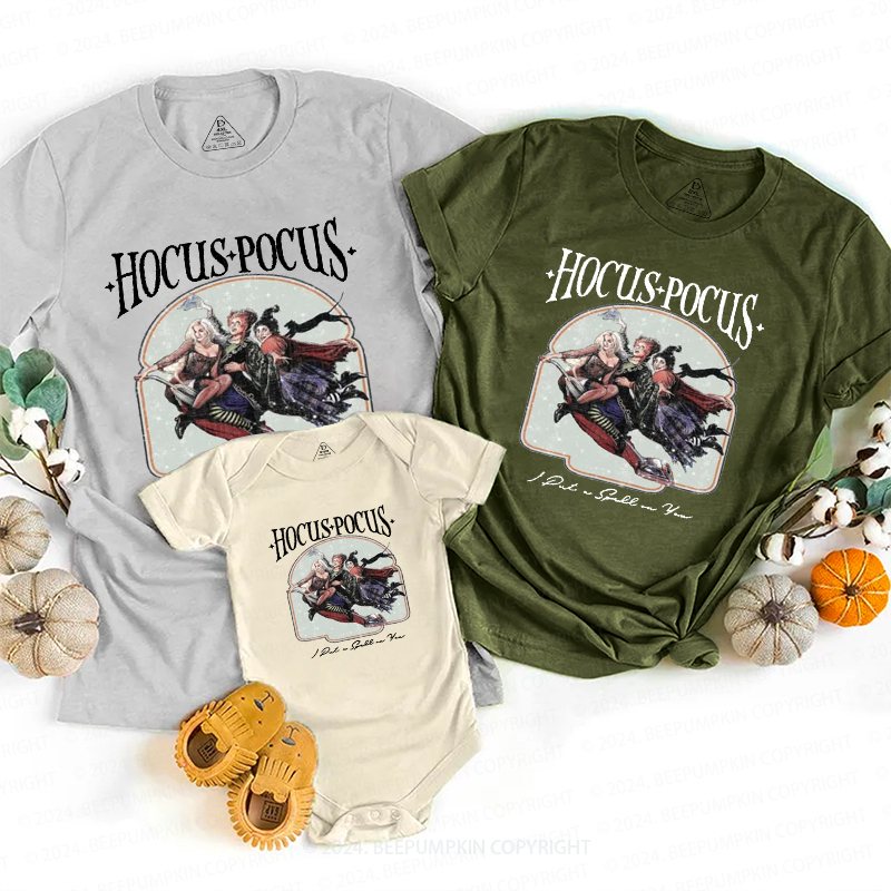 Vintage Hocus Pocus Halloween Family Matching Shirts