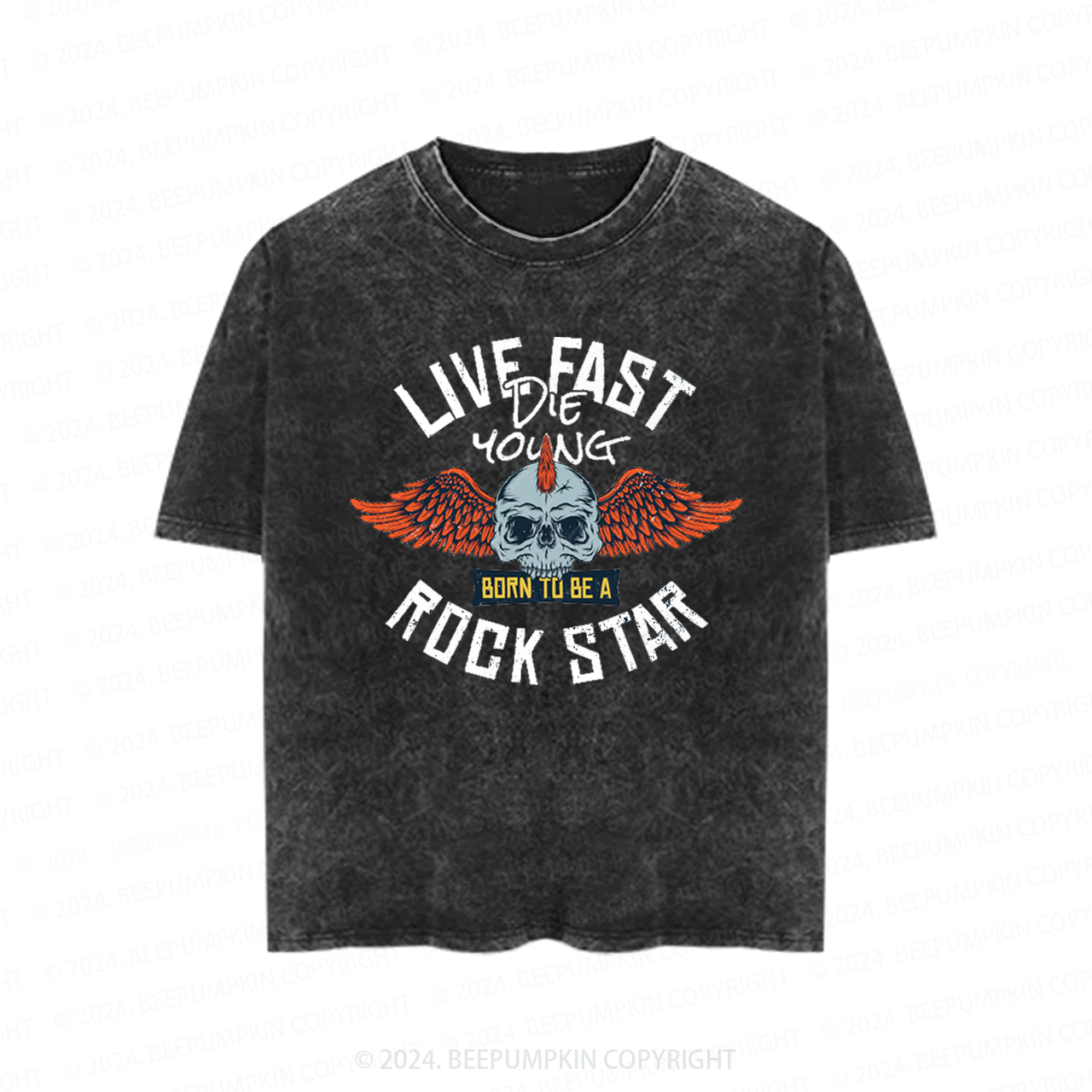 Wild And Free Rockstar Toddler&Kids Washed Tees          
