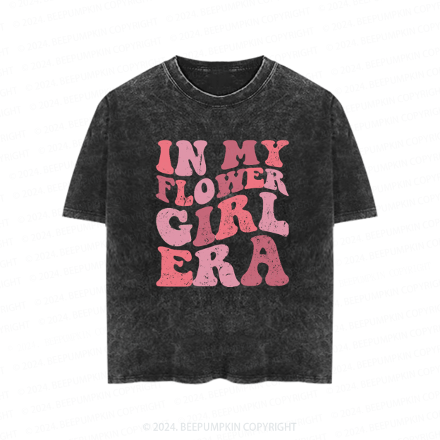 In My Flower Girl Era Toddler&Kids Washed Tees          