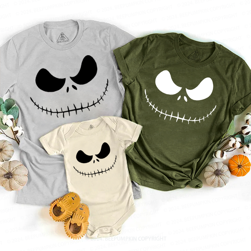  Pumpkin Face Halloween Family Matching Shirts
