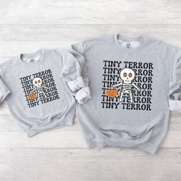 Tiny Terror Halloween Family Matching Sweatshirt