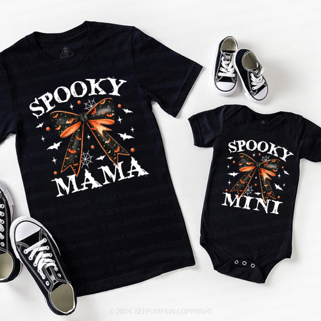 Halloween Spooky Mama Mini Mom&Me Matching Shirt